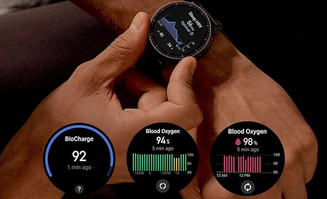  Budget smartwatch back optical heart rate sensor close-up, green LED lights for continuous heart rate monitoring, accuracy varies by brand